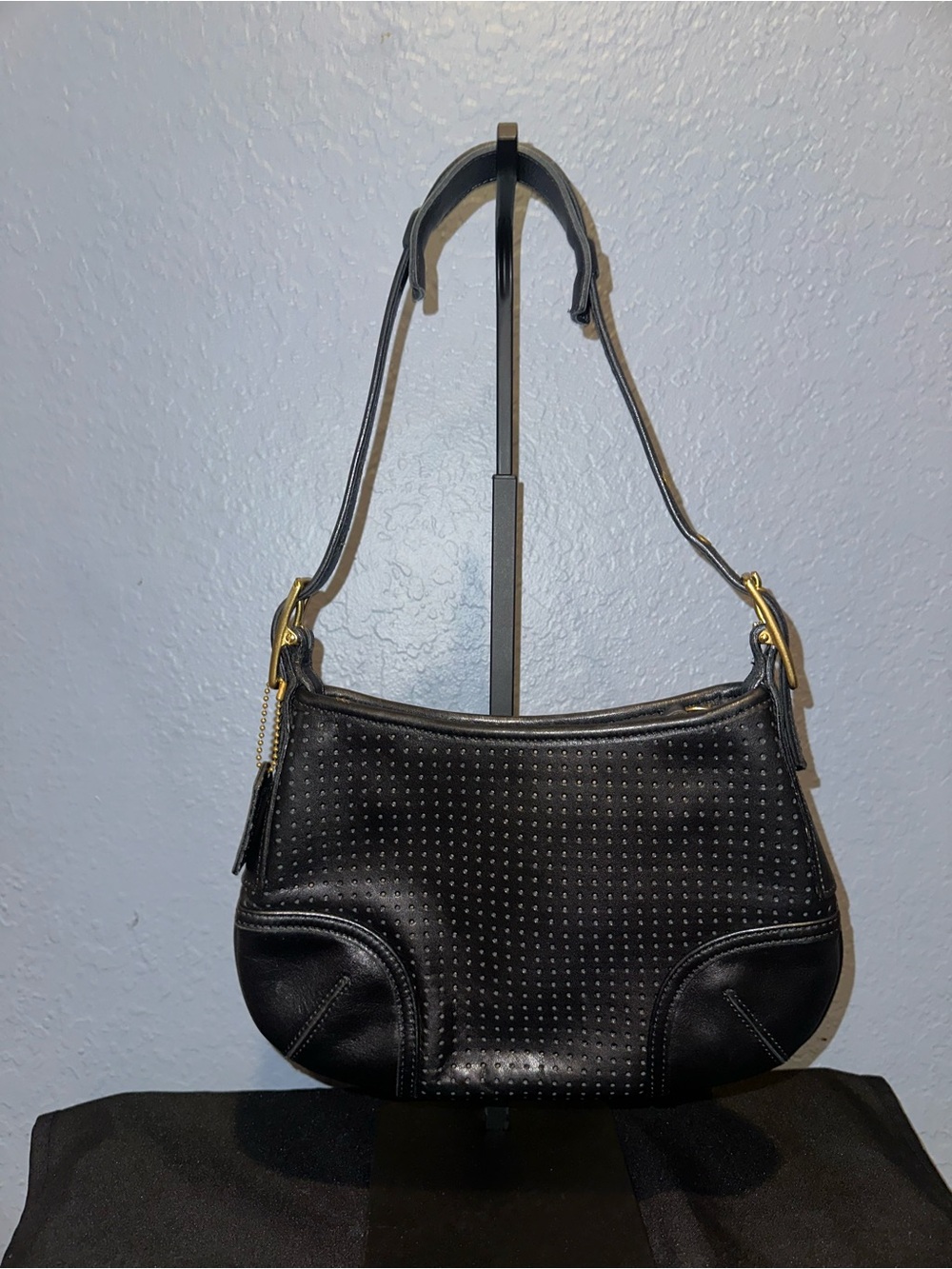 ⚫ Y2K Coach Mini Hobo Perforated Leather Bag ⚫